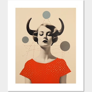 Taurus collage art astrology Posters and Art